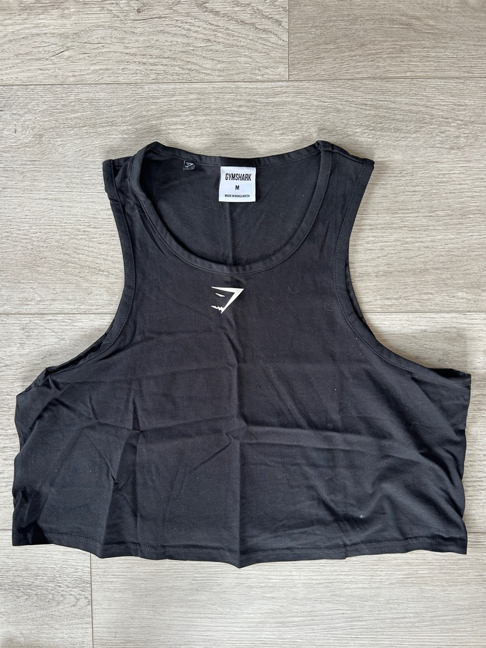 Gymshark Black Cropped Muscle Tank - Women's